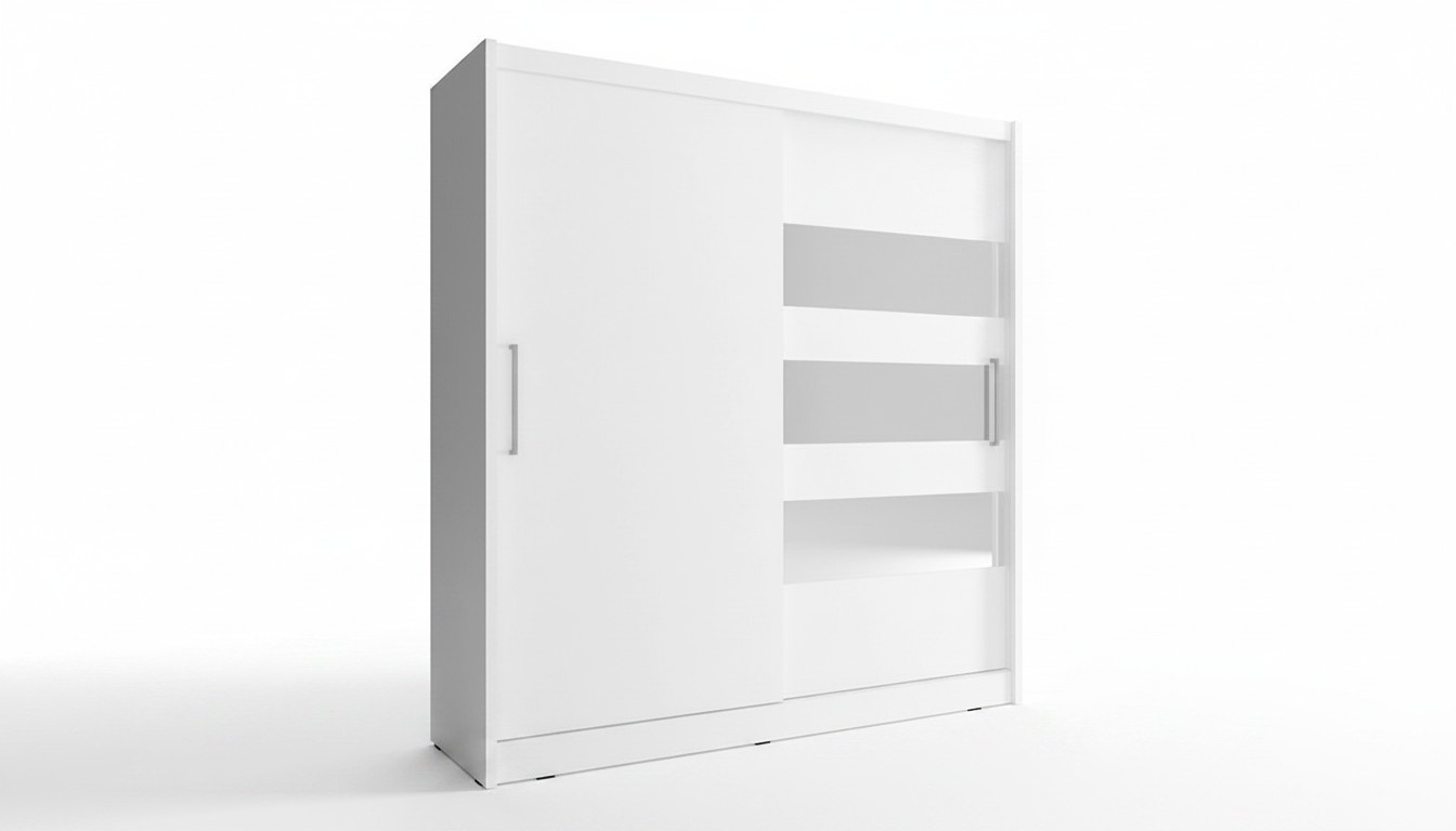 Modern style designer massive wardrobe made of MDF with 2-sliding doors 200cm