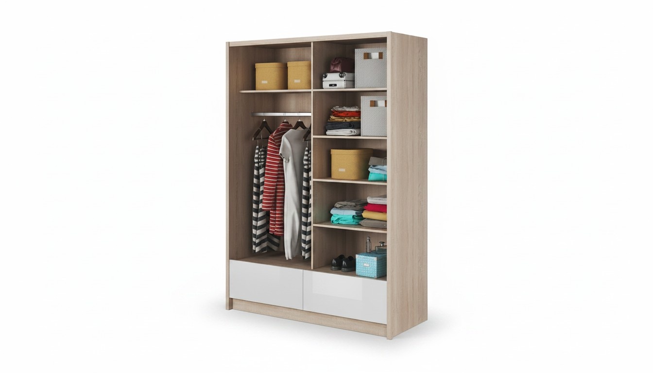 Multi-Purpose Shelving Closet Shelf Storage Wardrobe 150cm New Wardrobe