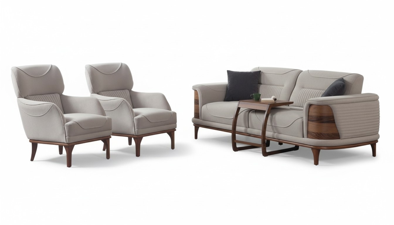 New sofa set white complete 2x armchairs luxury armchairs upholstered furniture