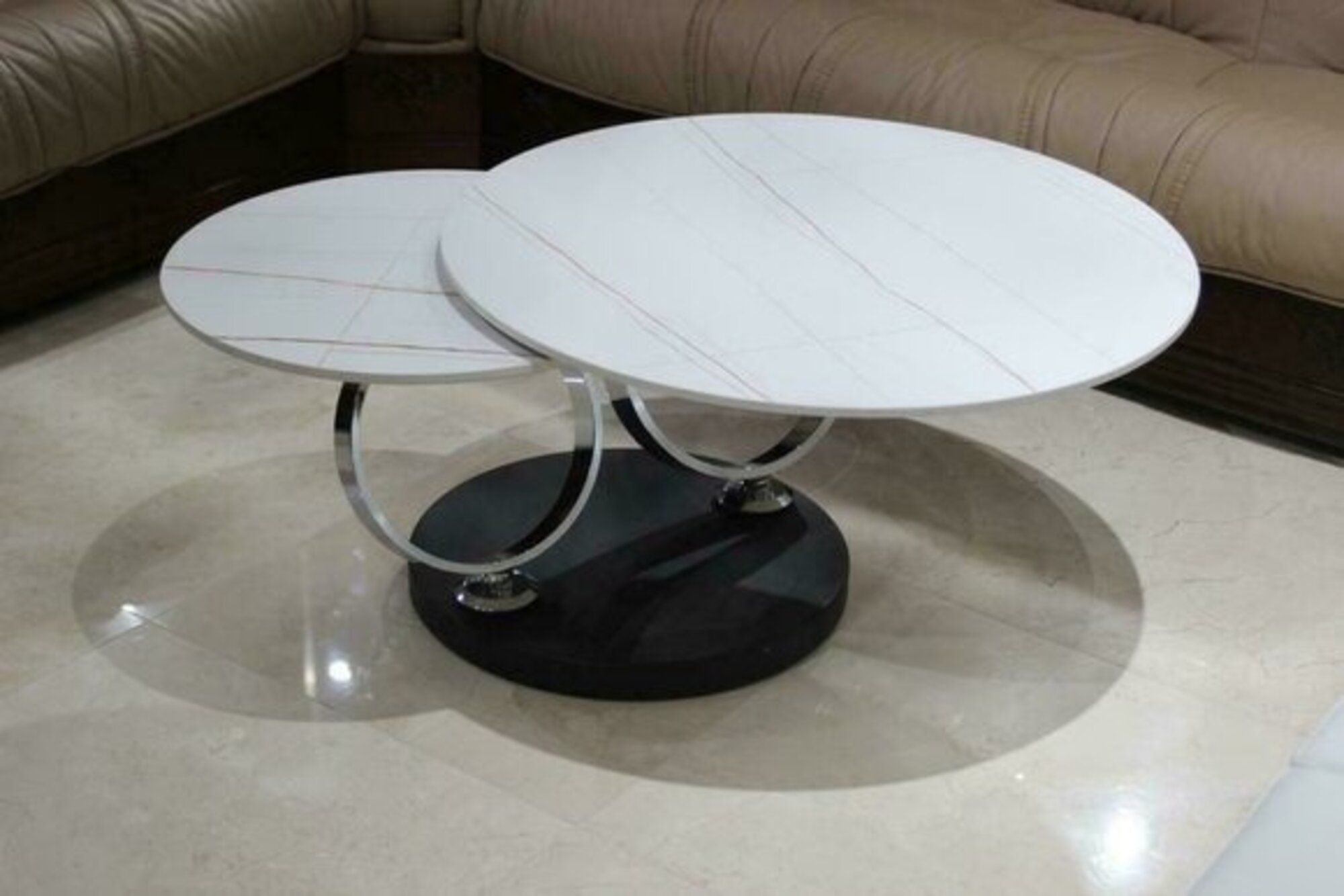 Set Double Coffee Table Coffee Side Table Designer Round Tables Round Table On Stock