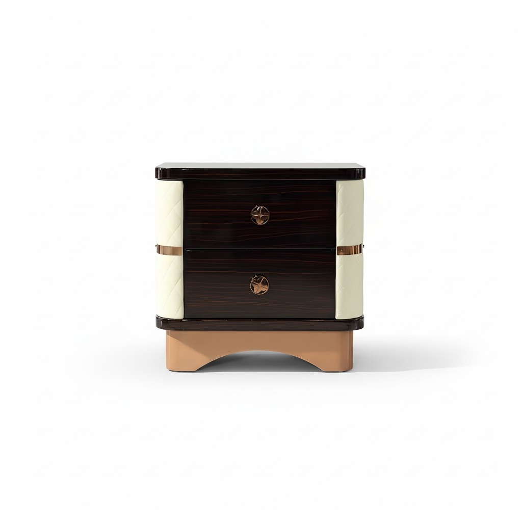 Nightstand Console Luxury Class Nightstands Consoles Side Tables Metal Leather New