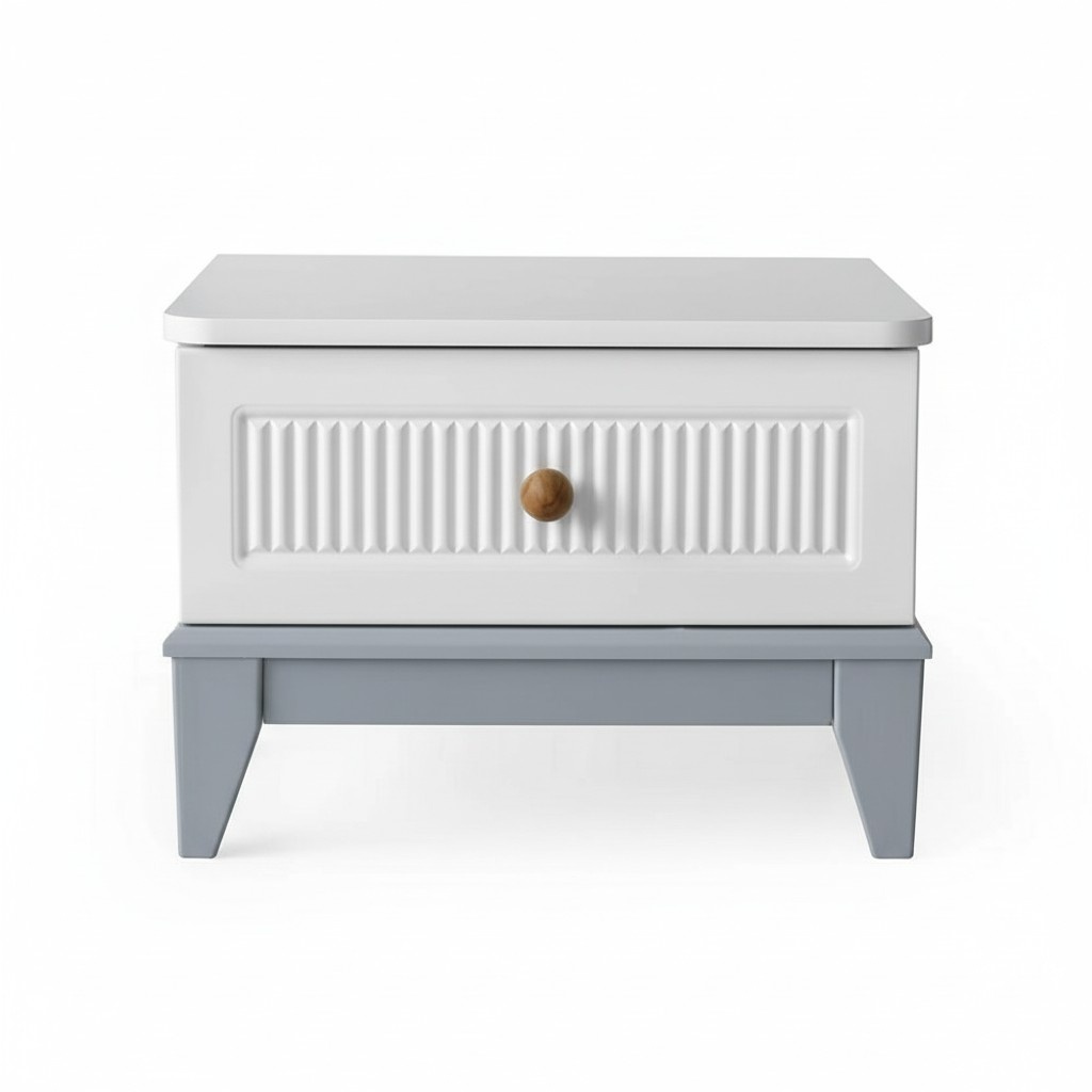 Nightstand children\'s nightstand night console children\'s room wood white table new