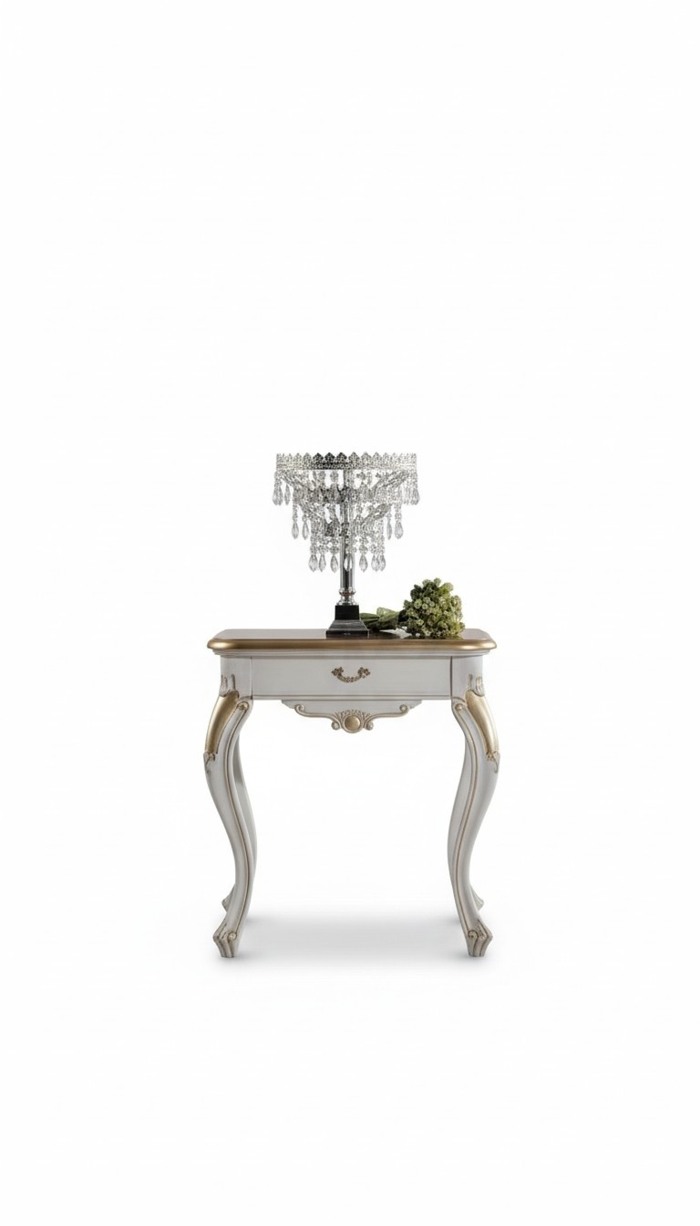 Bedside Table Luxurious White Bedroom Furniture Exclusive Design