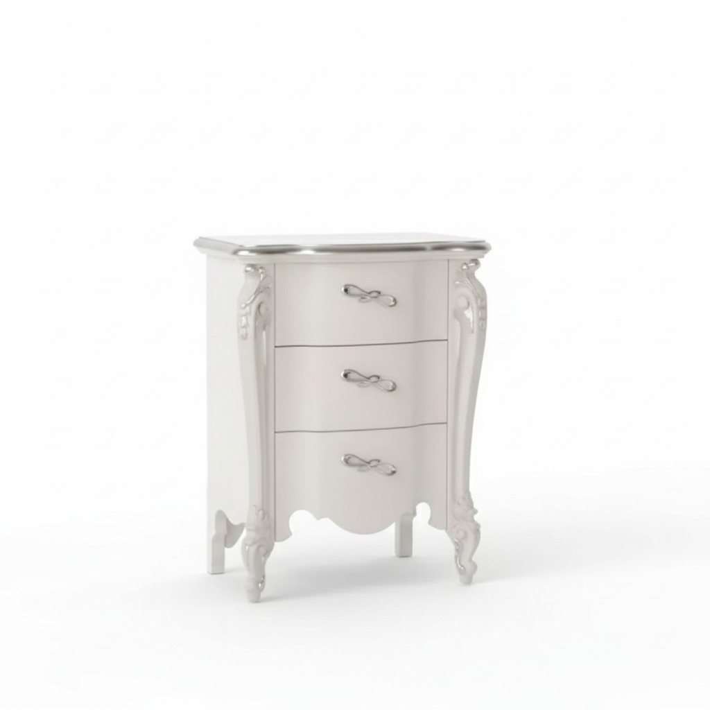 Bedside Table with 3 Drawer Wooden Cabinet Furniture Design New