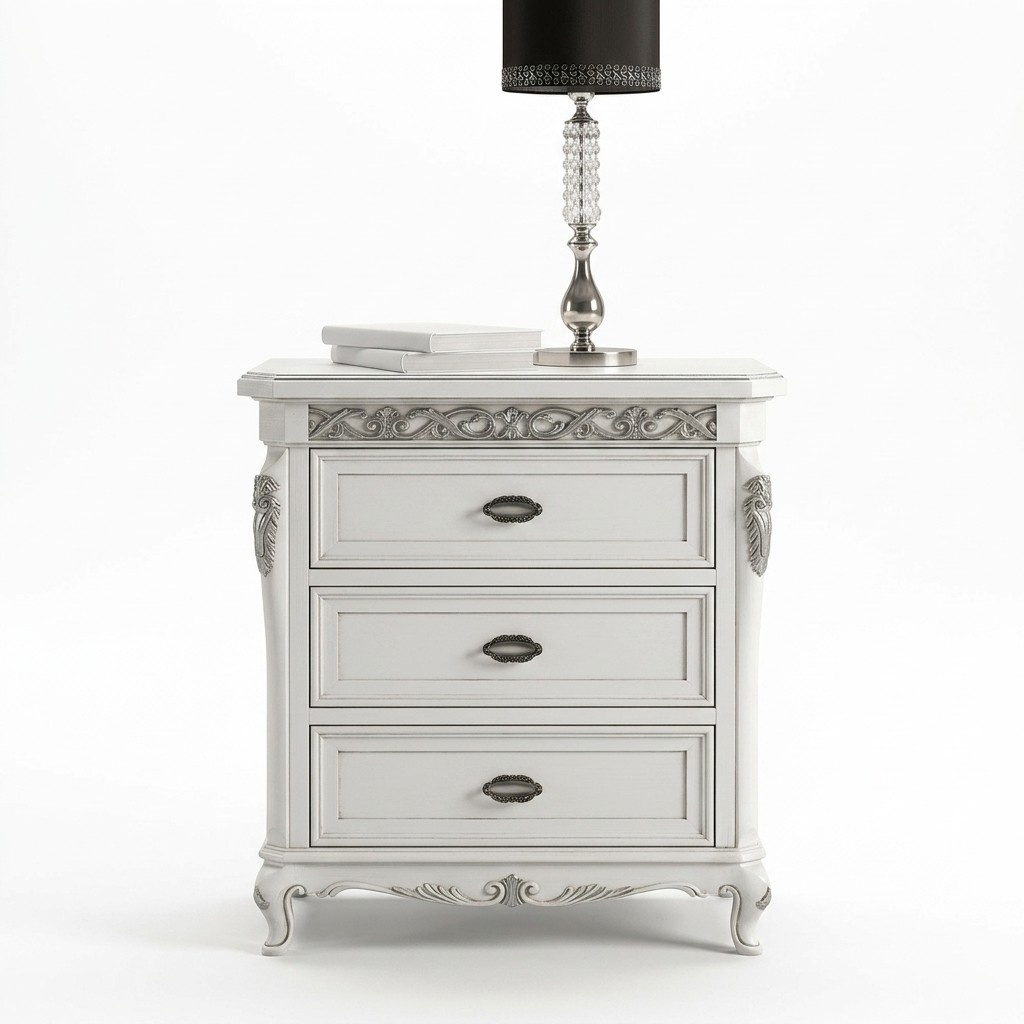 Bedside table with 3 drawers design furniture Vaccari cav giovanni new