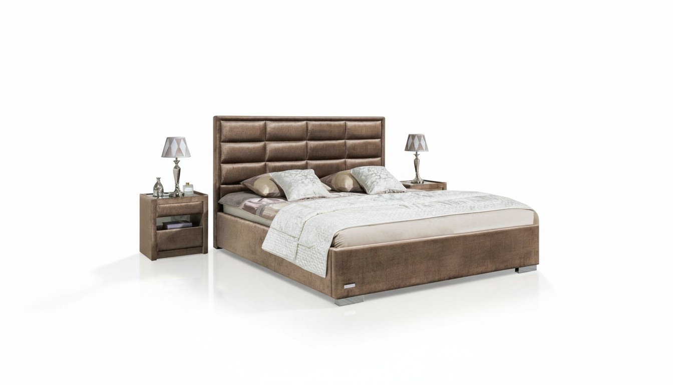 Precious Bed 3pcs Set Bedside Table Furniture Luxury Mattress Bedroom Bedstead New