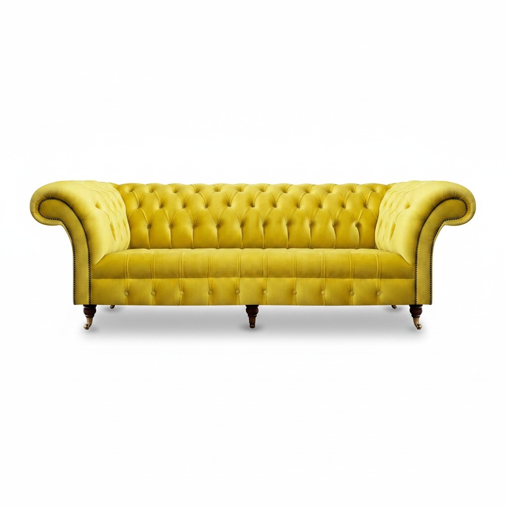 Noble Chesterfield seating furniture designer living room upholstered textile couches