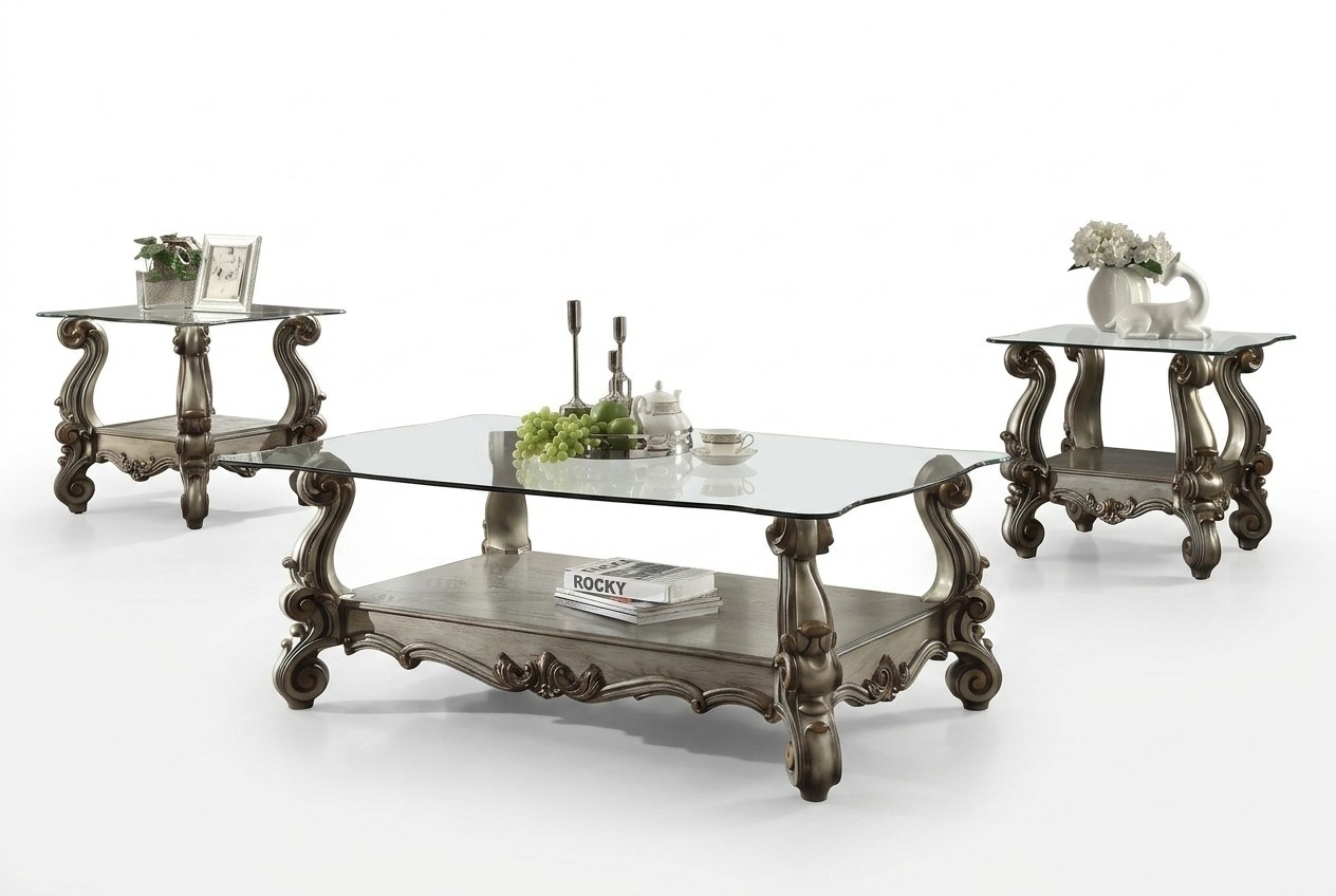 Noble Designer Coffee Table Side Table Sofa Living Room Table Baroque Rococo New
