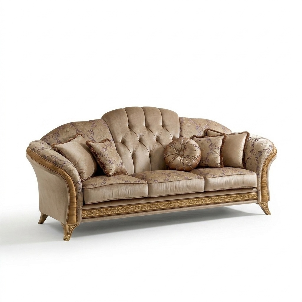Luxury design living room chesterfield 2-seater sofa in art nouveau style