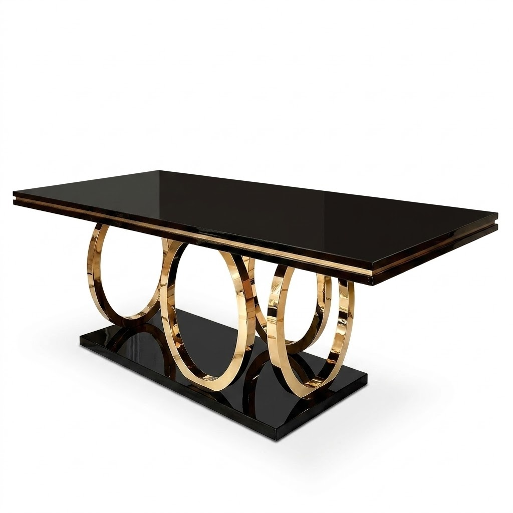 Noble Luxury Design Table Dining Room Living Tables Wood Furniture Metal Baroque Modern