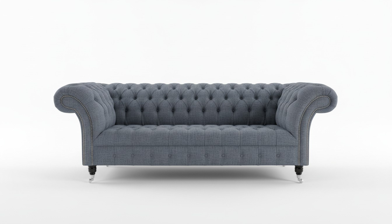 Noble luxury fabric couch Chesterfield fabric sofa upholstery Lehn 3 seater couches new