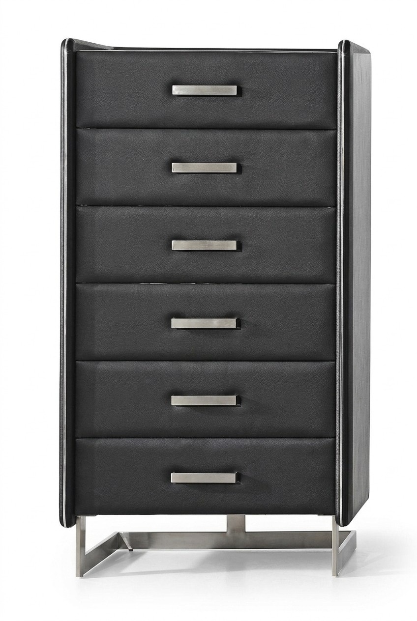 Precious Luxury Upholstered Sideboard Cabinet Chest of Drawers White Leather Metal New