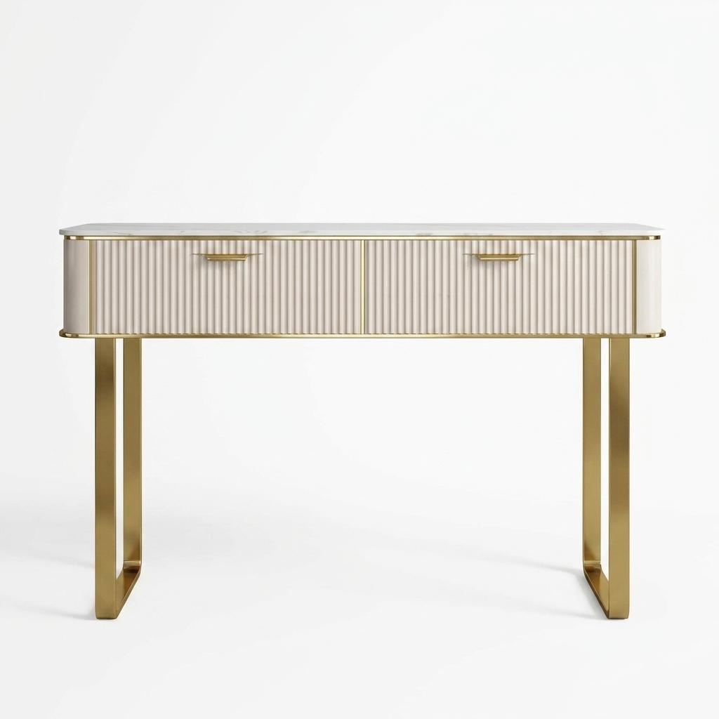 Elegant dressing table 2x drawers dressing table luxury cosmetic chest of drawers