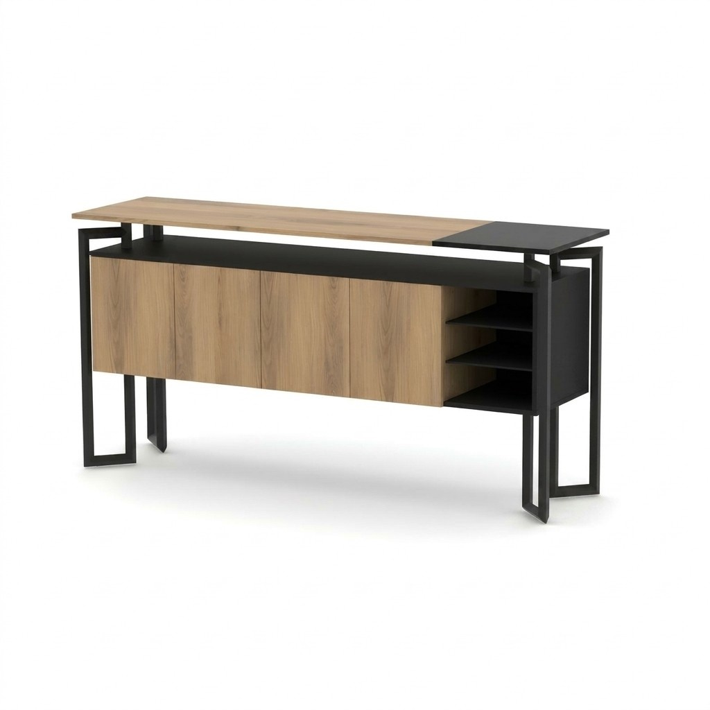 Office cabinet sideboard sideboard cabinet wood & metal study office