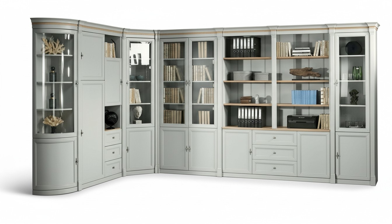 Office cupboard wall corner cupboard wood luxury furniture - Get a quote - Other size