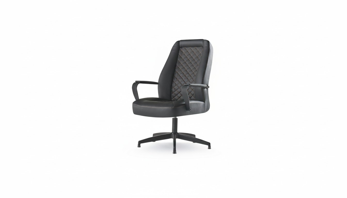 Black office chair executive chair workspace office modern soft leather wood