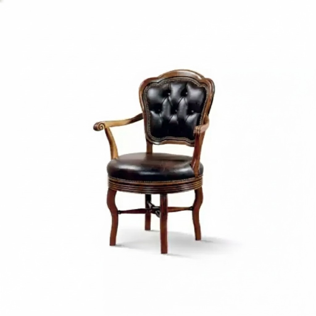Office Armchair Luxury Chair Office Chair Leatherette Designer Armchair Wood Furniture