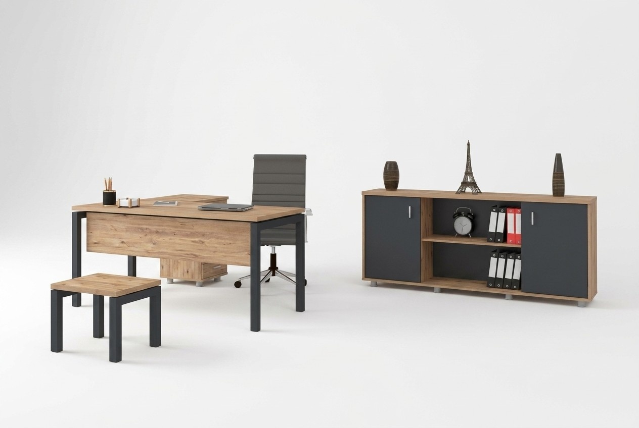 Office for Law Firm Office Complete Furnishings Cabinet Table 3pcs