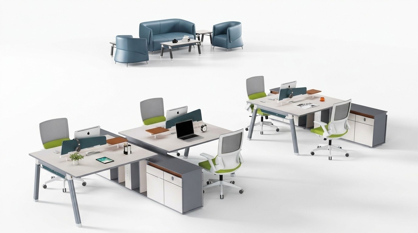 Office furnishings Furniture Desks Team Table Counter Office furniture