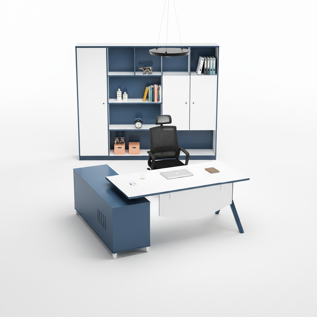 Office furnishings desk + filing cabinet furniture desks tables 2-piece set