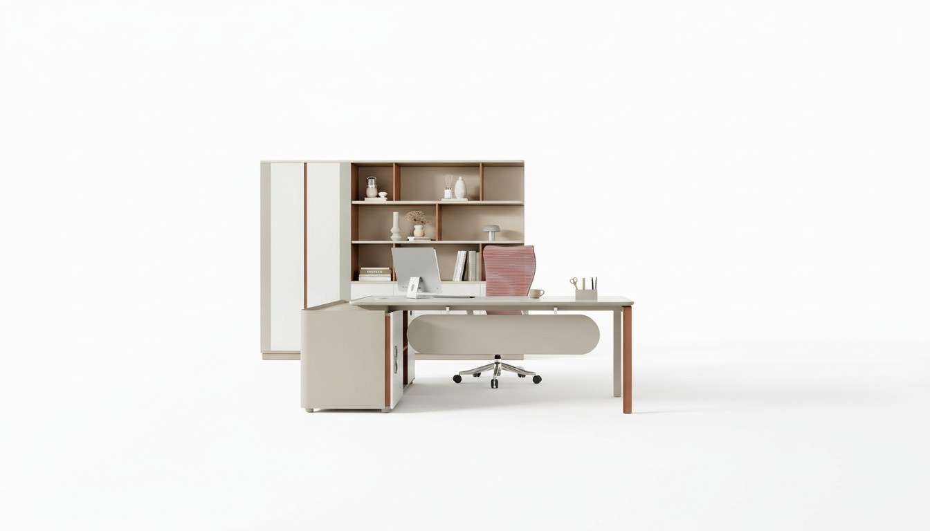 Office furniture office cabinet desk home office desk cabinet 3-piece.