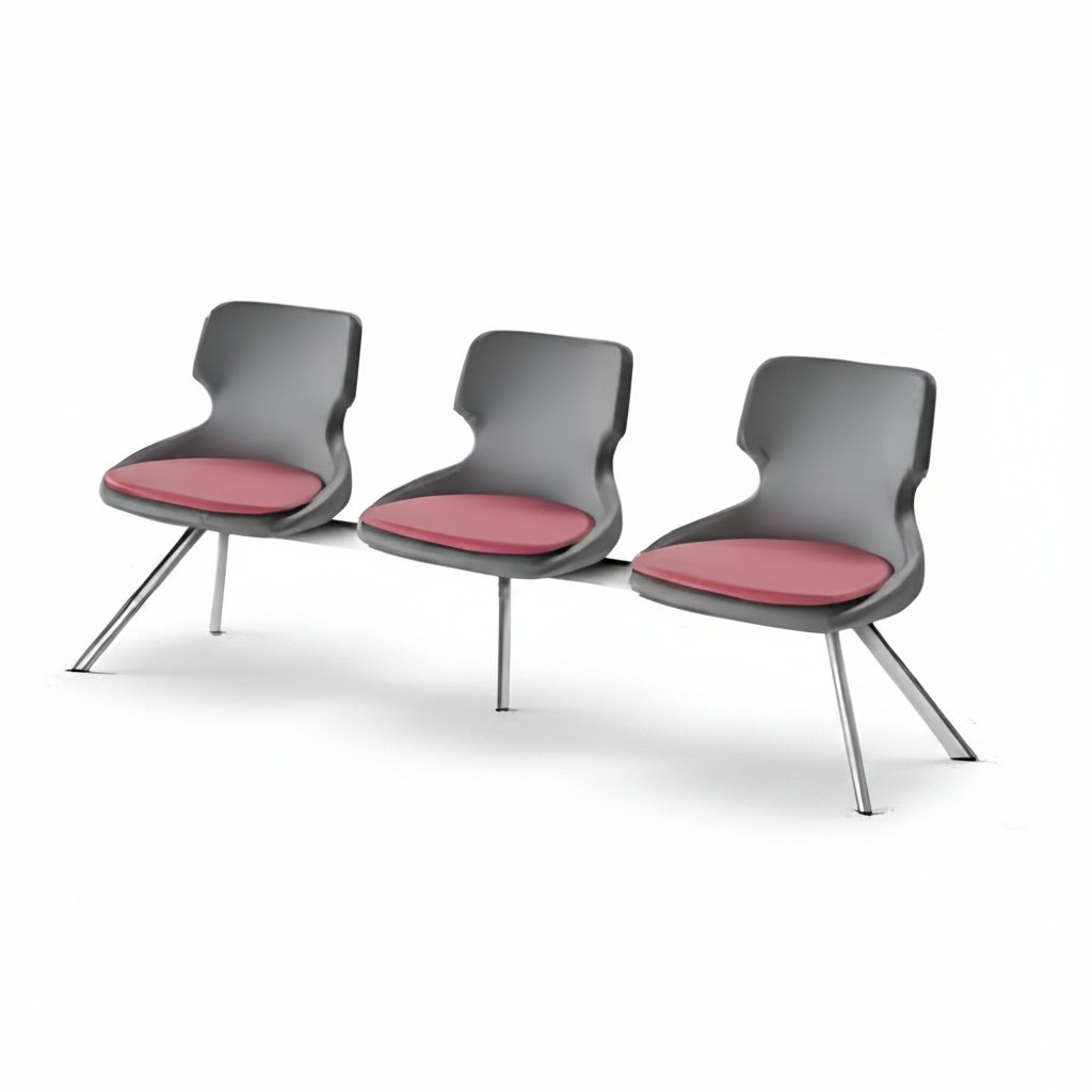 Office furniture office chairs study black burgundy 3-seater modern