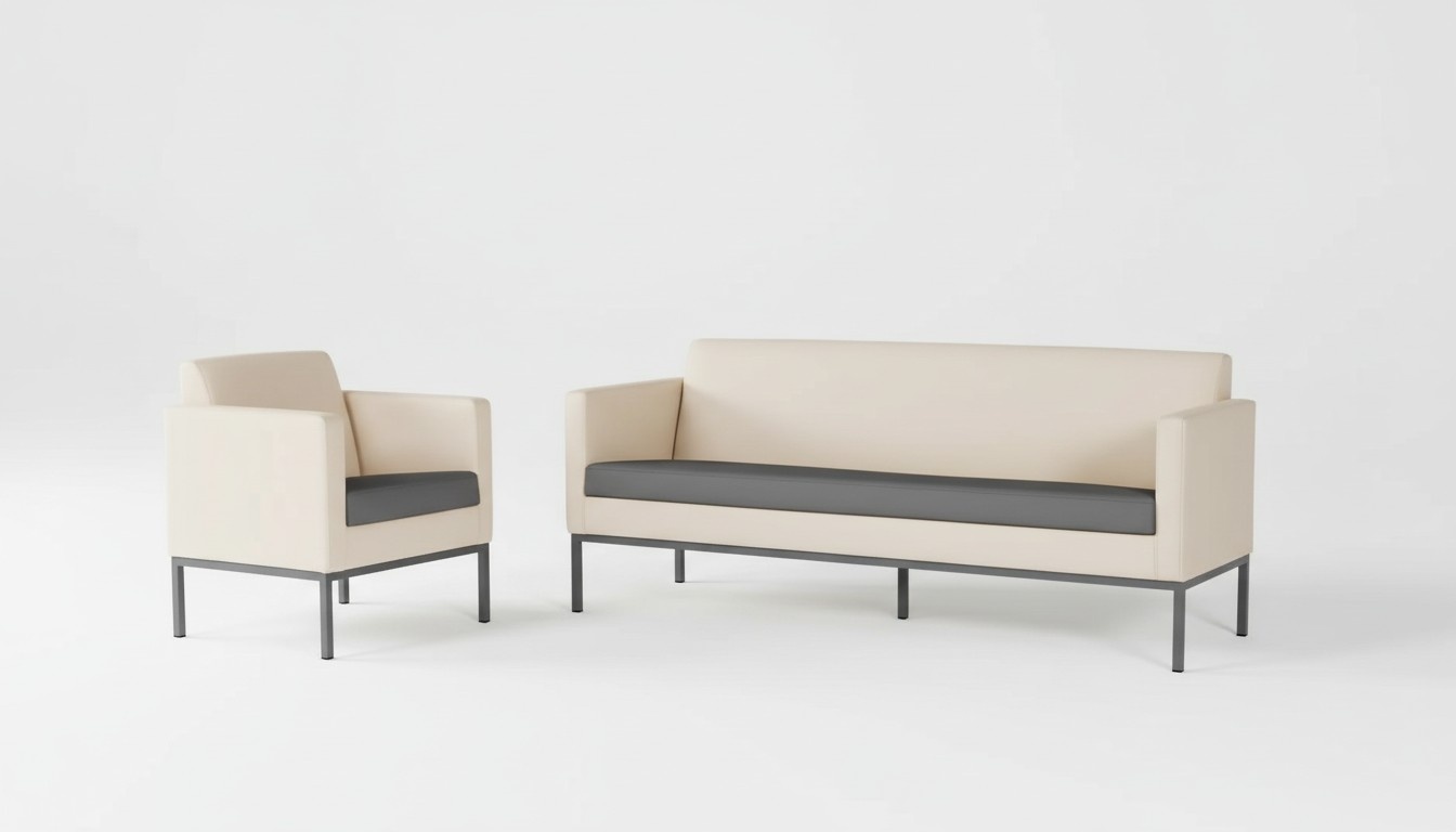 Office furniture complete set study seating group sofa set 2 pcs modern