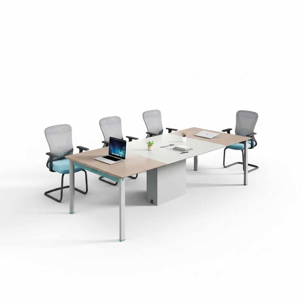 Office furniture conference table meeting table with shelf complete setup