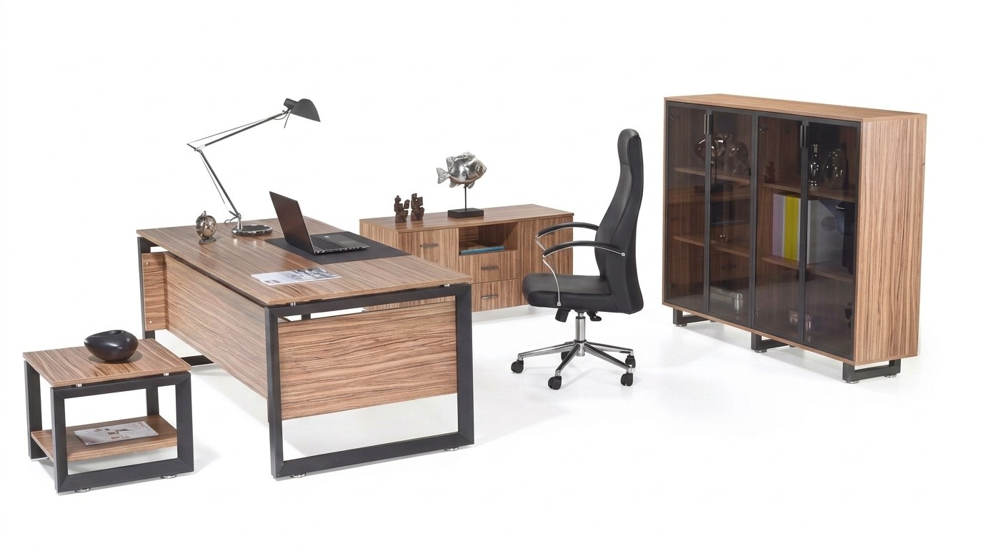 Office furniture Desk Chest of drawers Filing cabinet Coffee table Furnishings 4 pcs.
