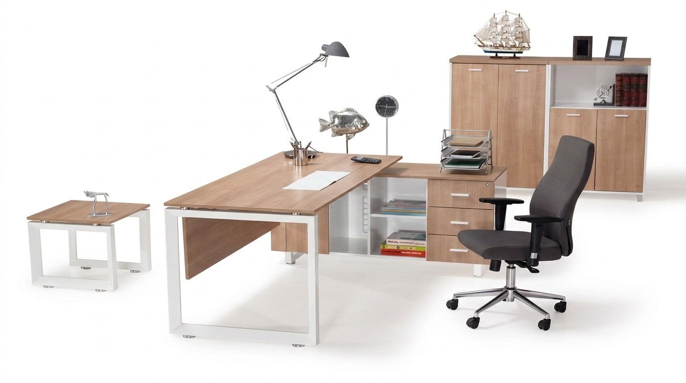 Office furniture desk filing cabinet coffee table 4-piece set furnishings