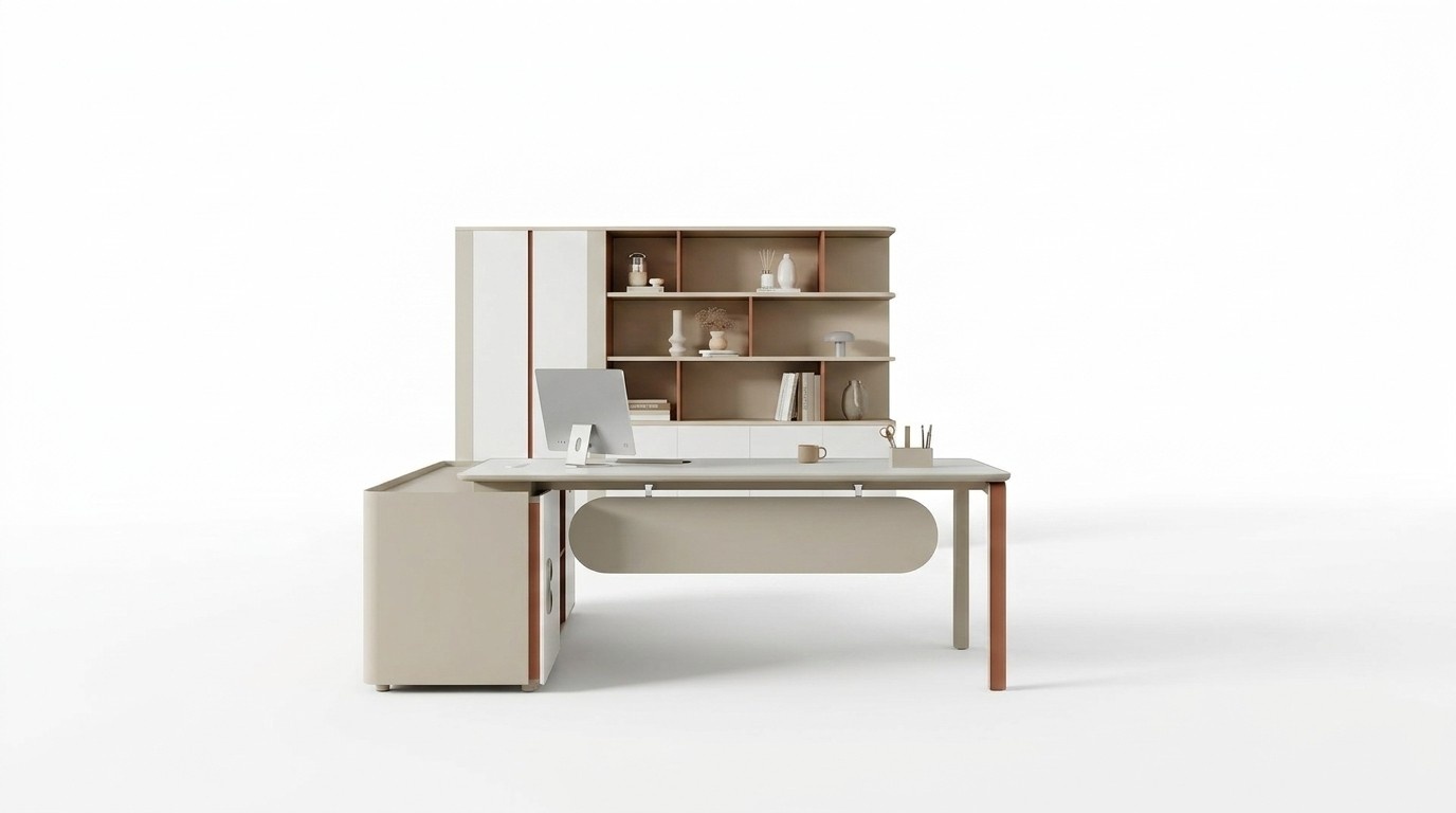 Office furniture office cabinet desk home office desk cabinet 2-piece.