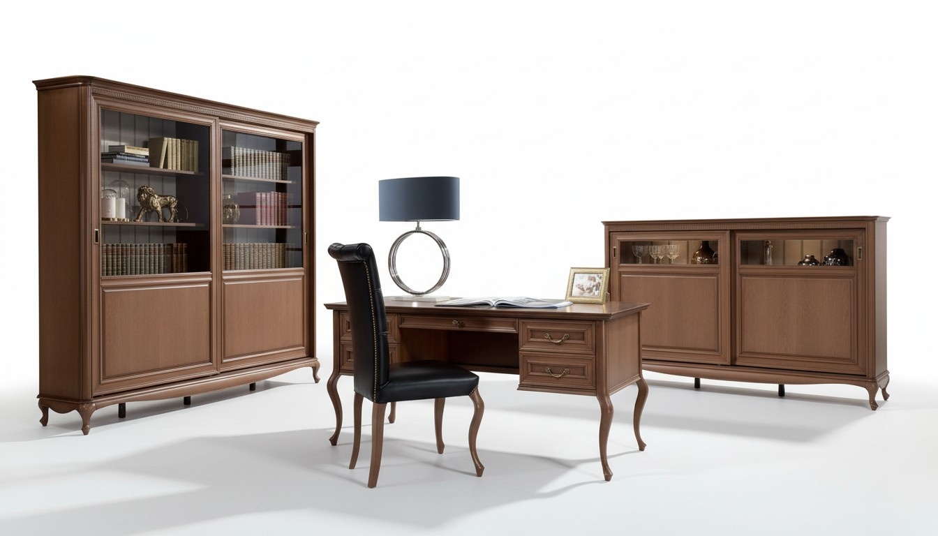 Office furniture Table Dresser Chair Bookcase Set of 4 pieces