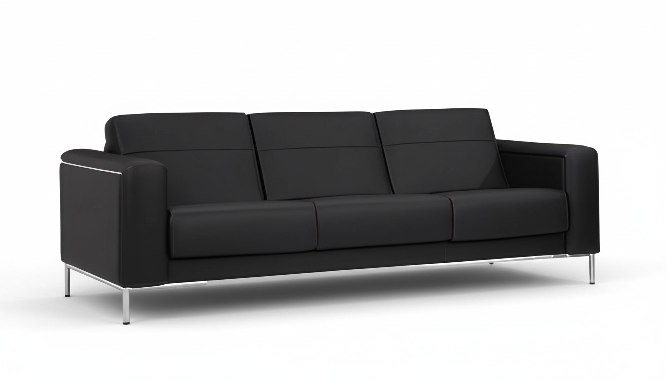 Office furniture sofa 3-seater couch upholstered modern luxury leather design