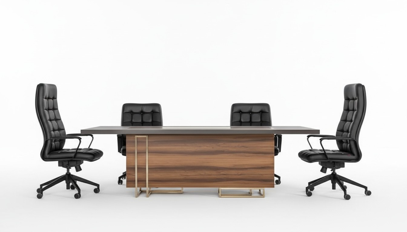 Office set 5x conference chairs & conference table complete set meeting table 6-piece.