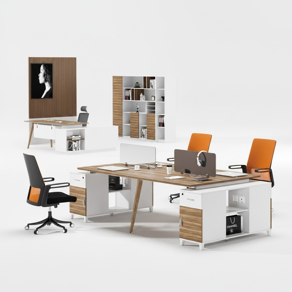 Office Table Furniture Equipment Equipment Call center 4 workstations Desk