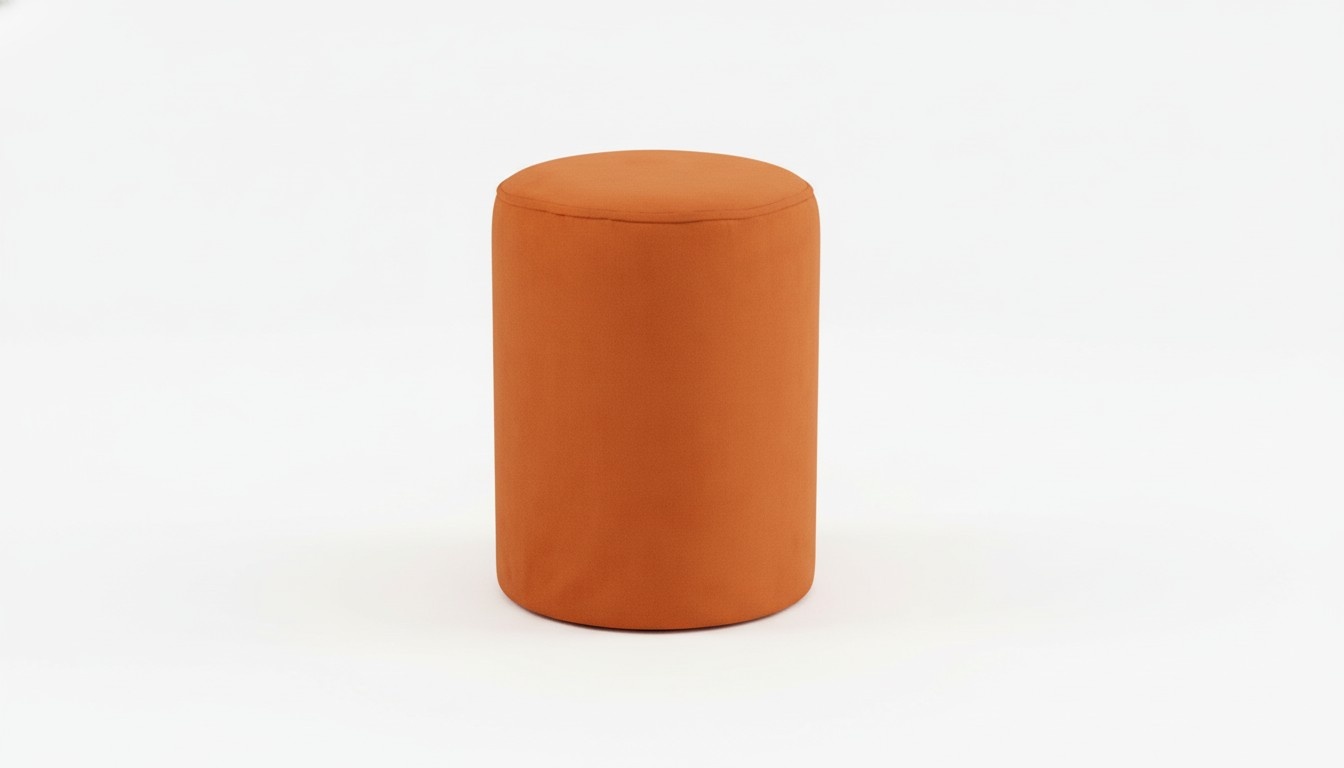Orange-coloured stool new high-quality stool textile chipboard