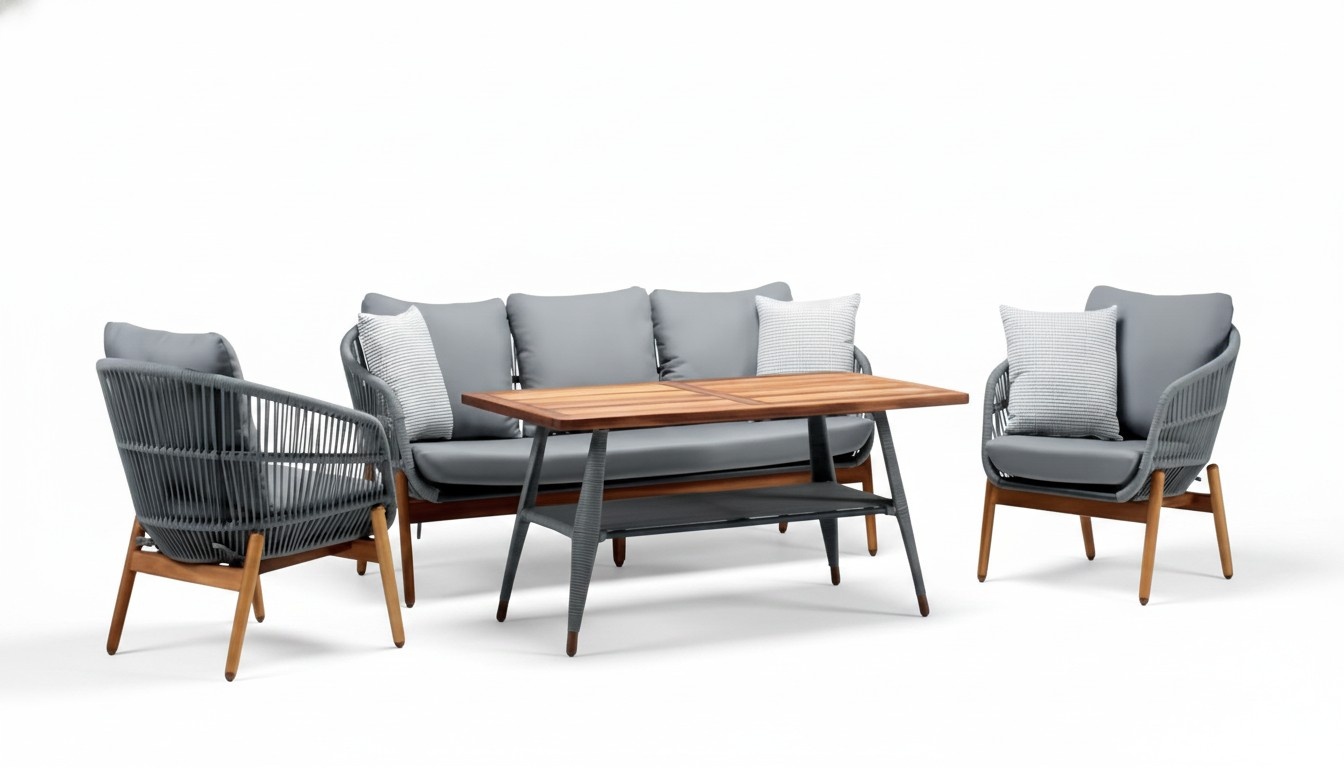 Outdoor rattan furniture seating set patio furniture balcony furniture garden furniture 4-piece.