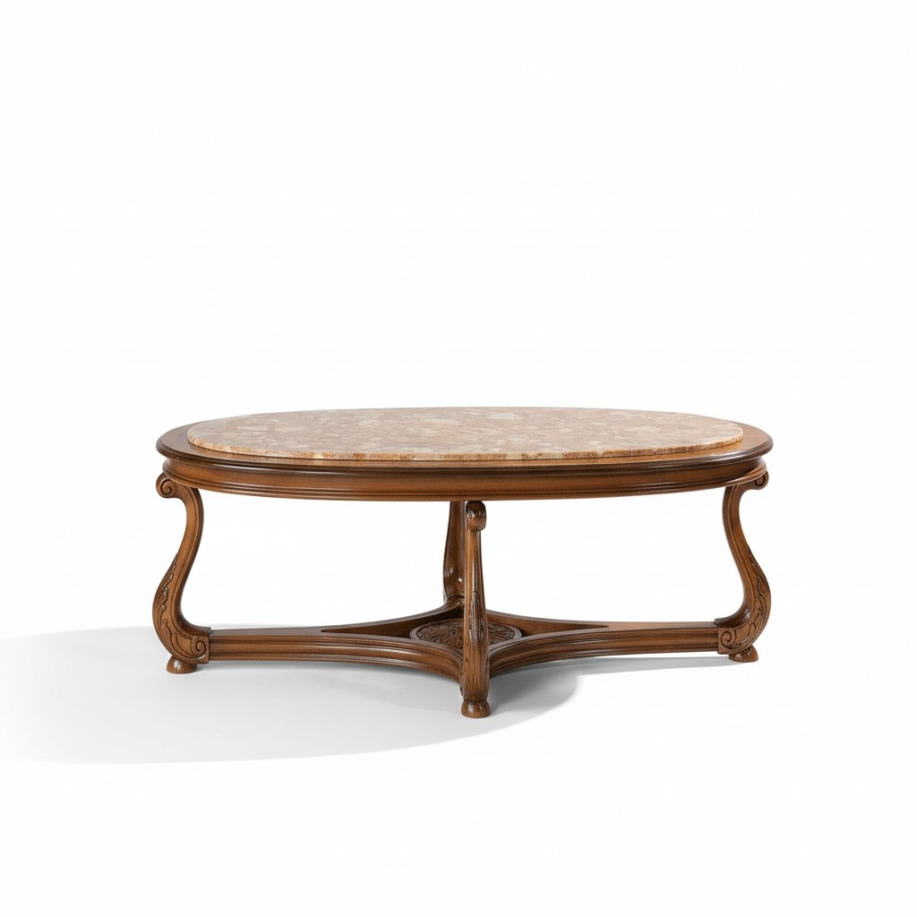 Oval Coffee Table Wooden Tables Side Table Living Room Italian Furniture Table
