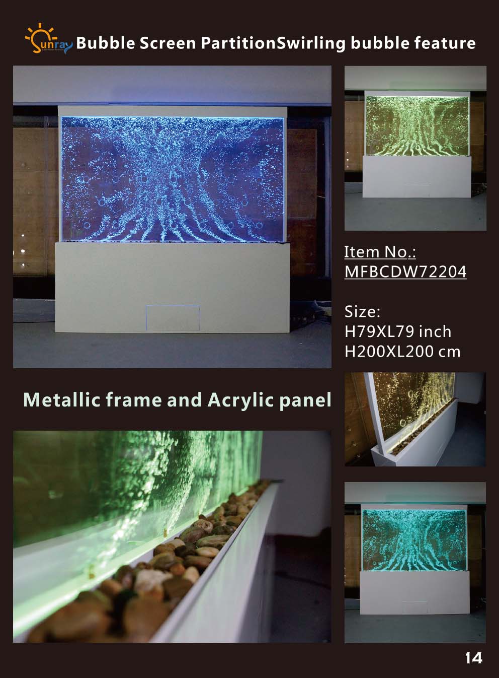 Water Panel Column Partition Decoration Stainless Steel Pillar Walls Led Wall Wall Panel New