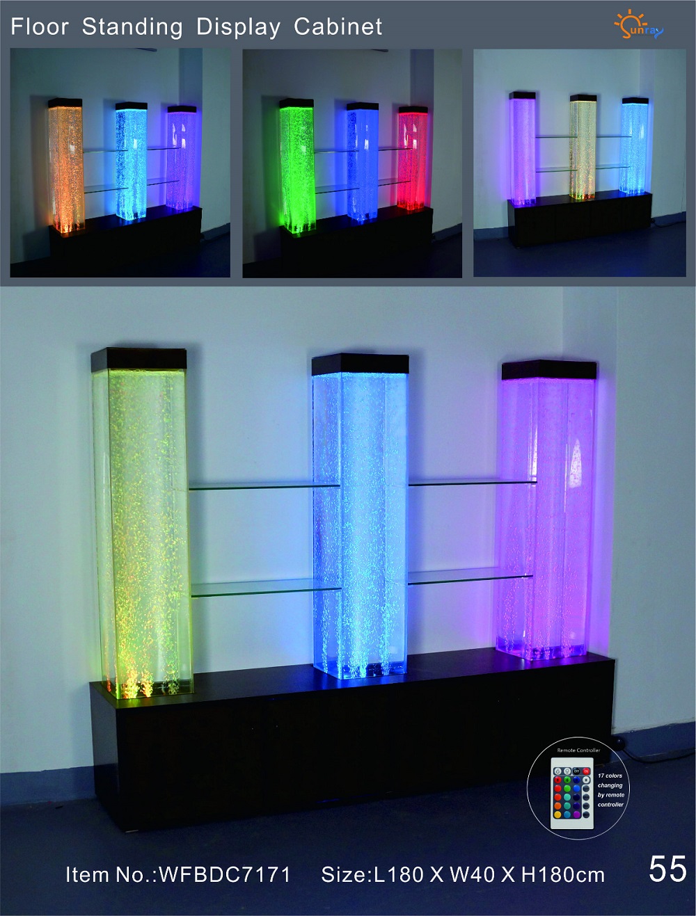 Water Wall Wall Column Partition Wall Ragal Vitrine Water Walls LED
