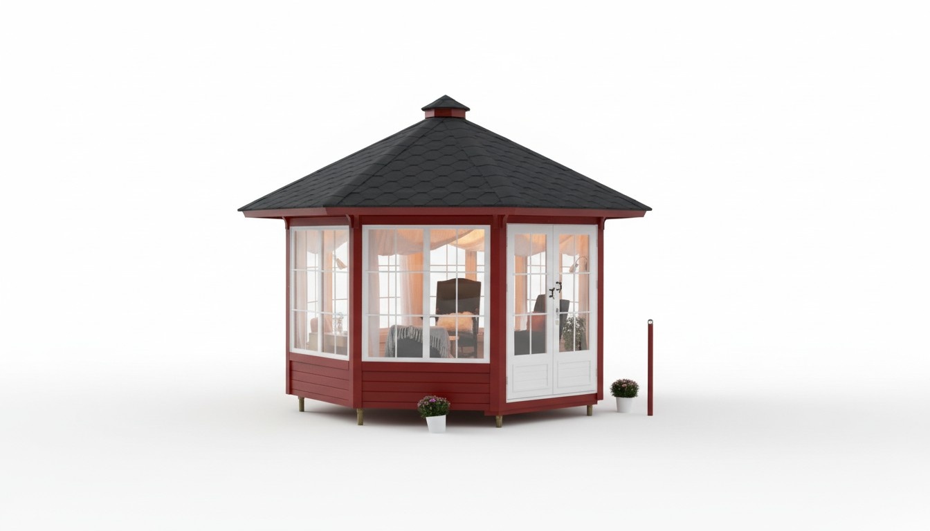 Pavilion USA Veranda House Winter Garden Pavilion Colonial Style 10,0 m²