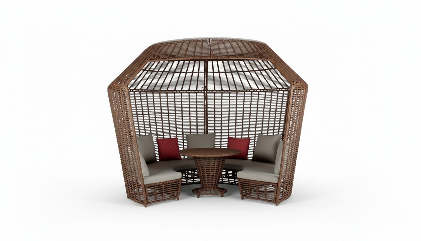 Pergola round sofa pavilion lounge canopy terrace pavilion sofa couch outdoor
