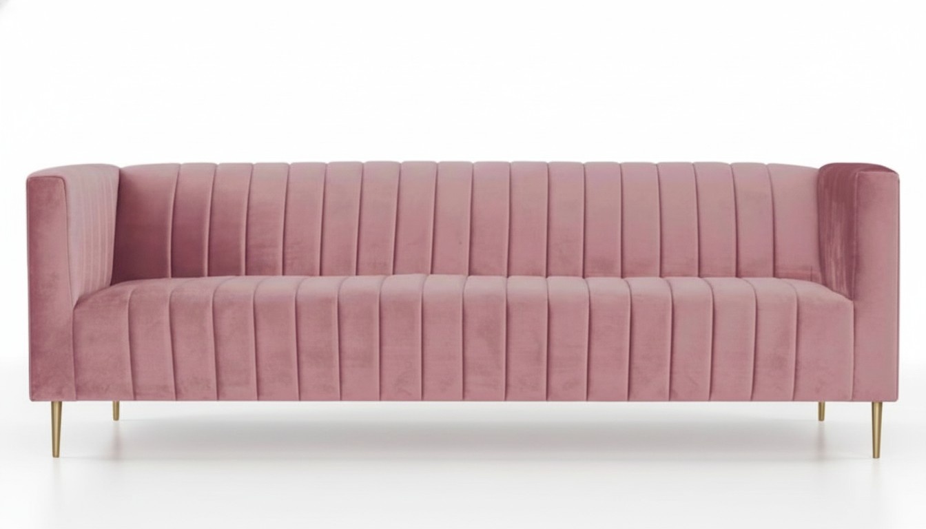 Rosa Three-Seater Fabric Living Room Design Couches Upholstered Sofa Sofas Modern Furniture