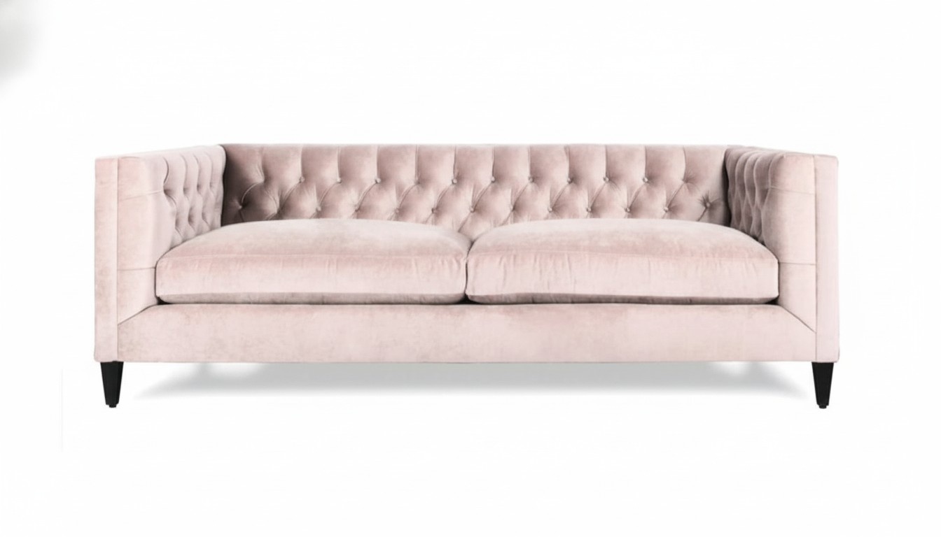 Pink three-seater sofa modern fabric living room design couches new luxury furniture new