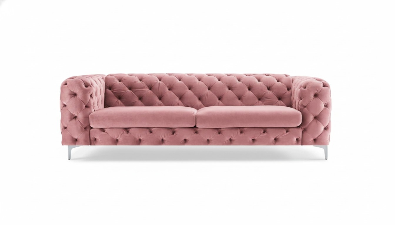 Rosa Three-Seater Sofa Fabric Living Room Design Couches Upholstered Sofas Chesterfield