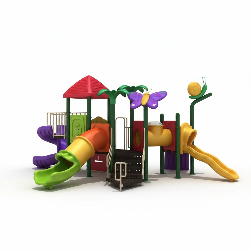 Plastic play tower with slide Child-friendly Weatherproof New