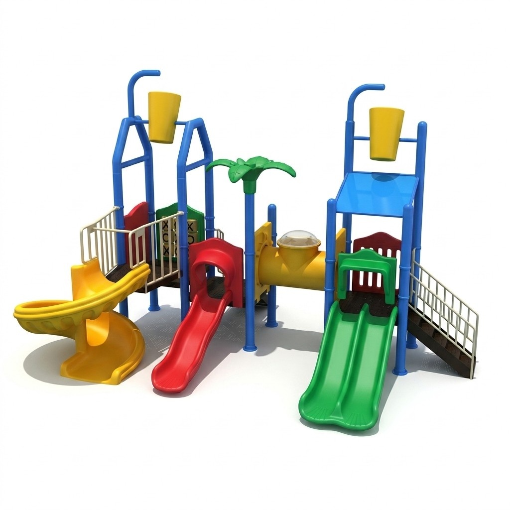 Play tower with slide Climbing tower Water slides Playground Playgrounds