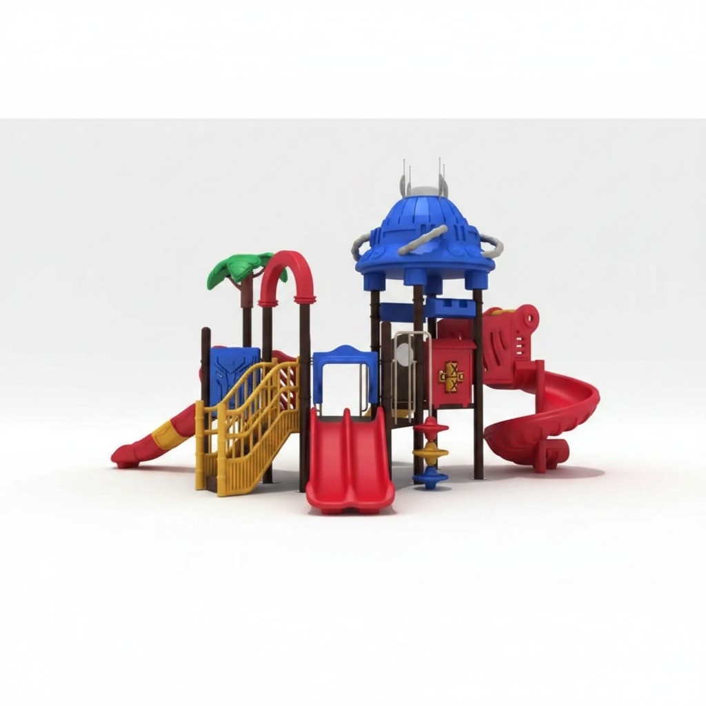 Play tower with slide Climbing tower Children\'s playhouse Playground New