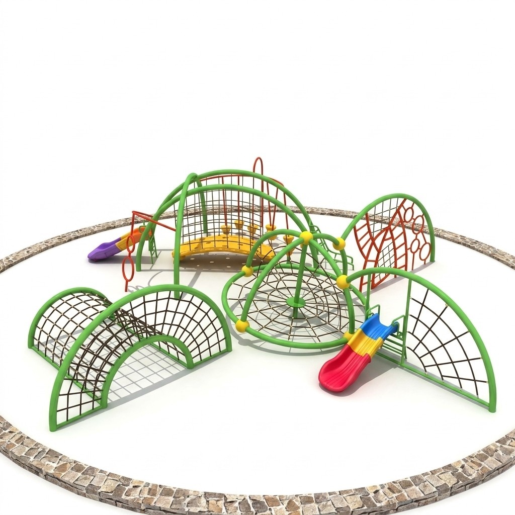 Play tower with slides Labyrinth outdoor sports complex for children