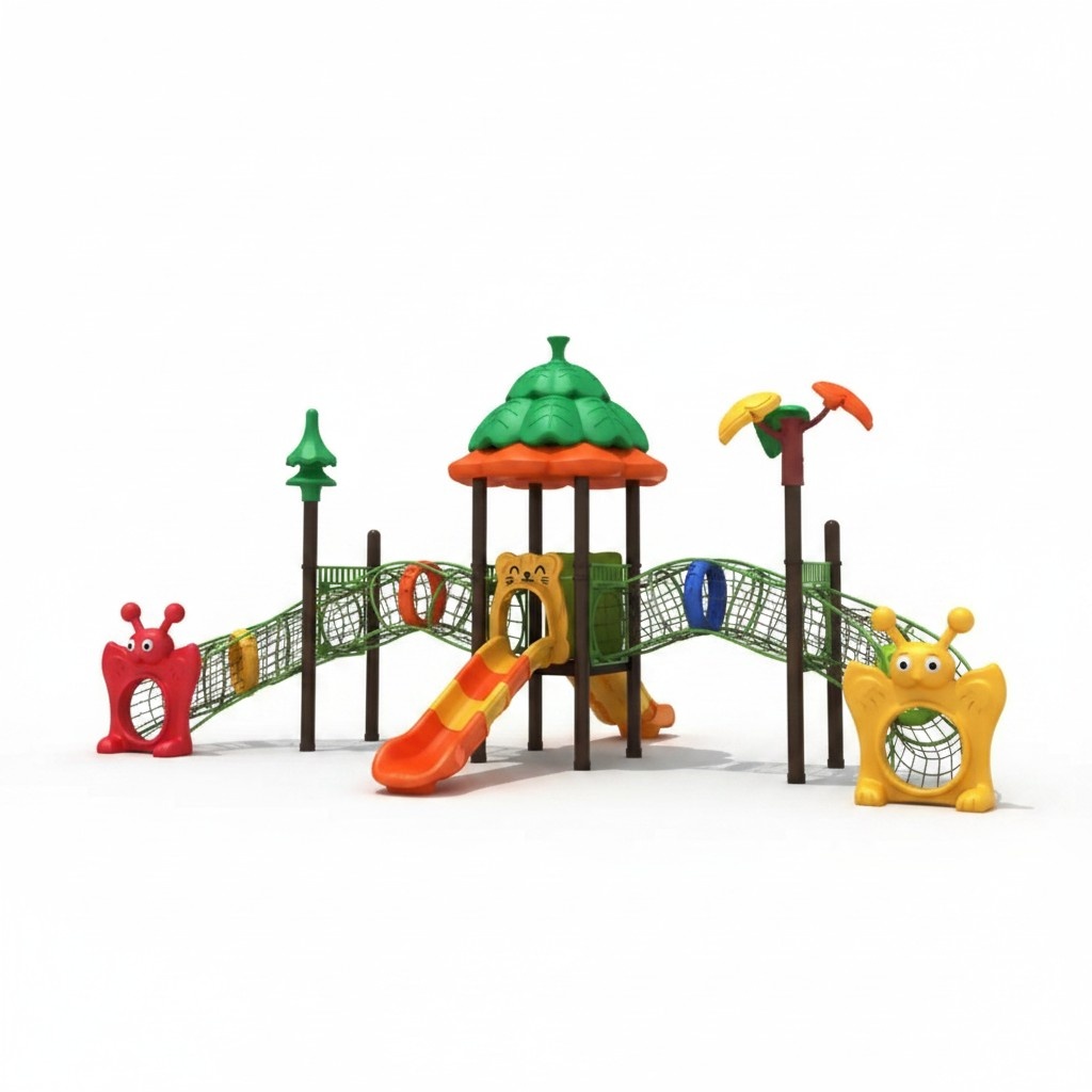 Playground for children with slides Outdoor entertainment Children\'s playgrounds